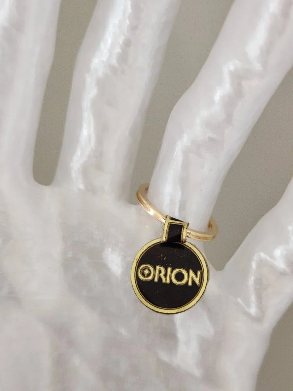 ORION Green Rhinestone Gold Tone Cocktail Ring